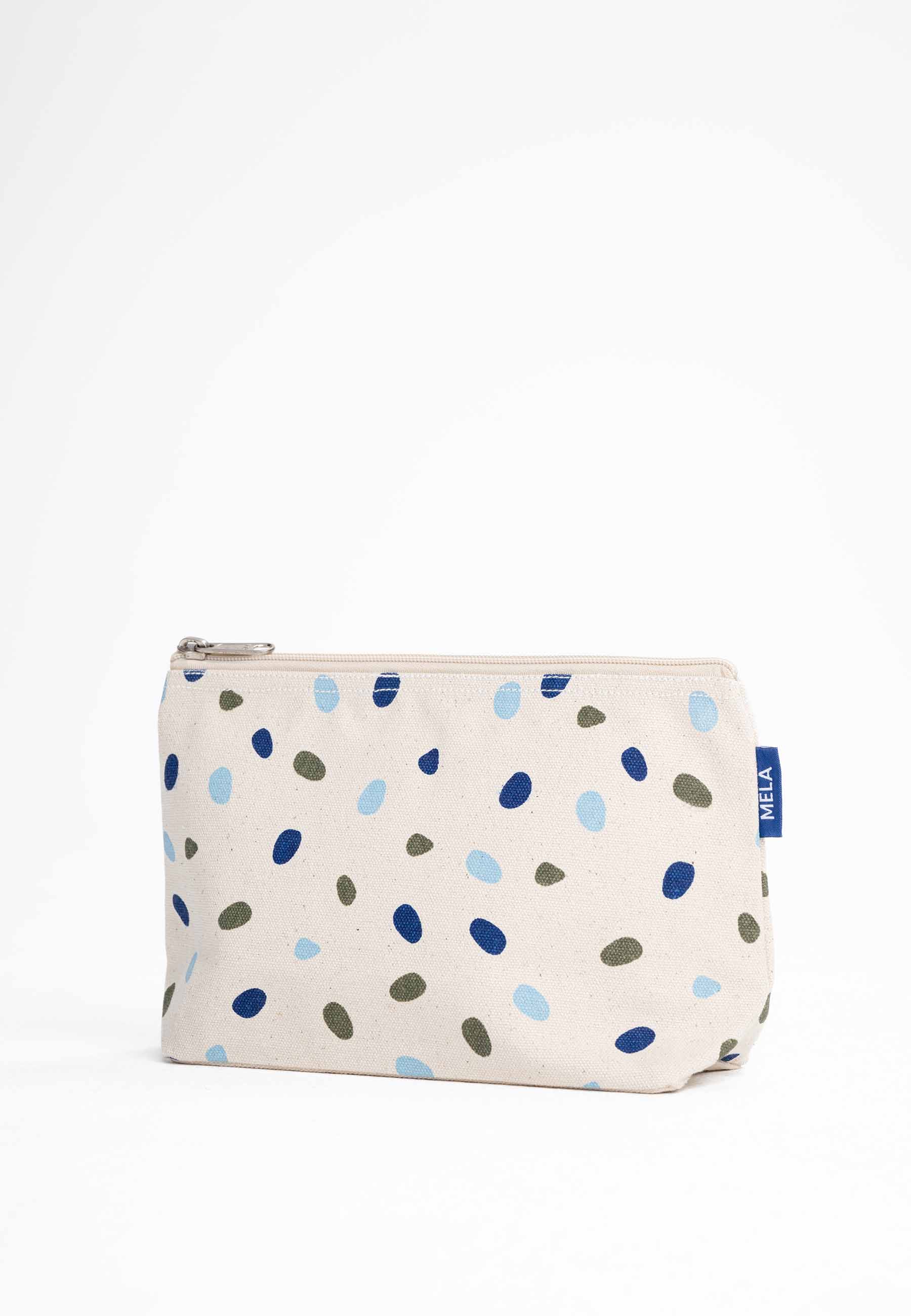 #Farbe_greige / blue dots print